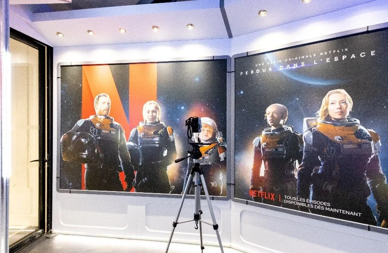 Lost in Space photo set with a camera and character panels