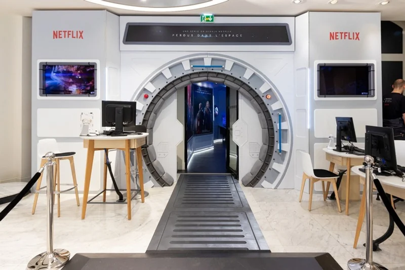 The Lost in Space immersive entrance inside the Orange flagship